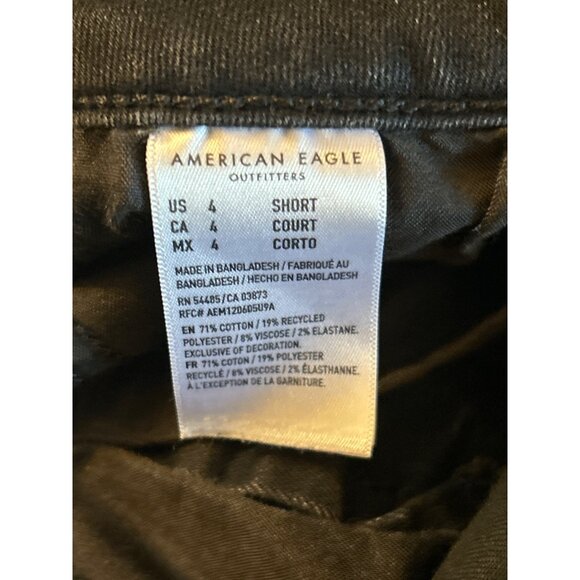 American Eagle Womens Super High Waisted Jeggings Washed Black Size 4P - Picture 5 of 6